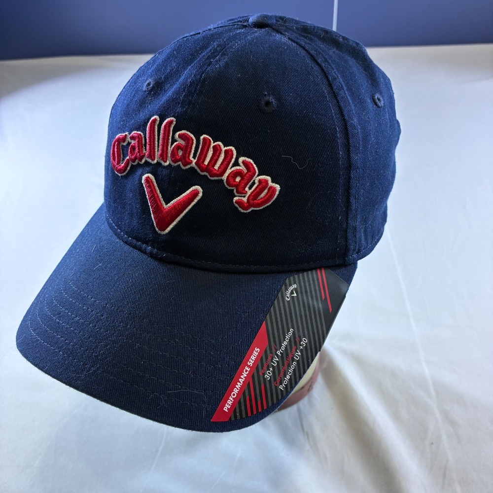 Callaway Golf Hat Navy Blue Heritage Twill Adjustable UV Protection 5219102